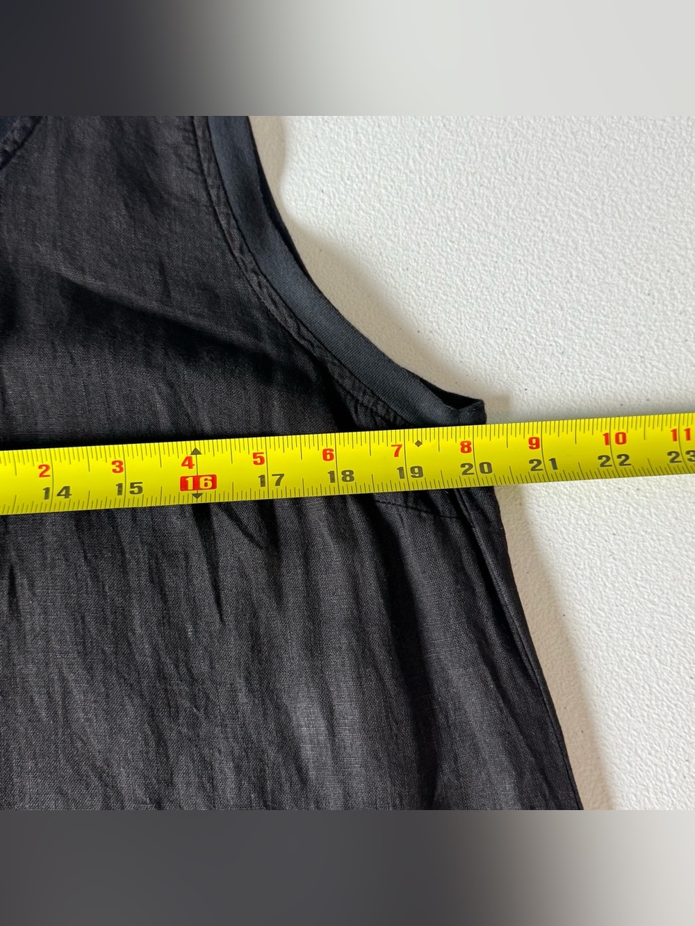 FLAX Black Sleeveless Linen Maxi Dress Size S Lagenlook - Picture 10 of 12